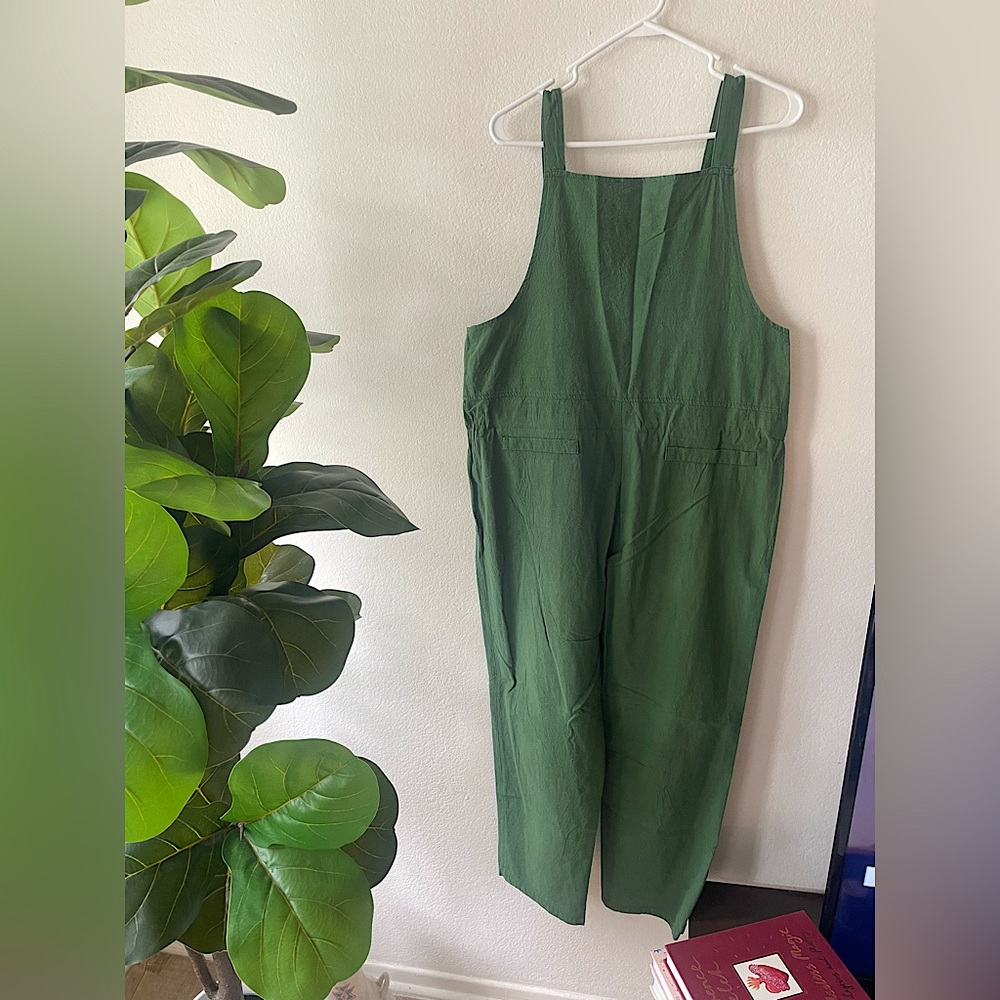 NWOT Zanzea Collection Green Overalls with Adjustable Straps Women’s Size Medium - Picture 2 of 8